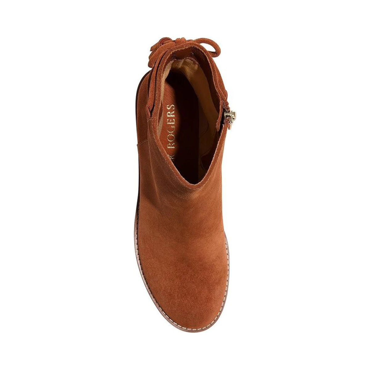 Botines Jack Rogers Banbury Wedge Bootie Camel Suede para mujer - superior