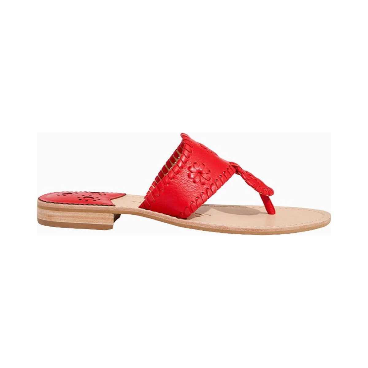 Jack Rogers Jacks Flat Sandal Fire Red - lateral