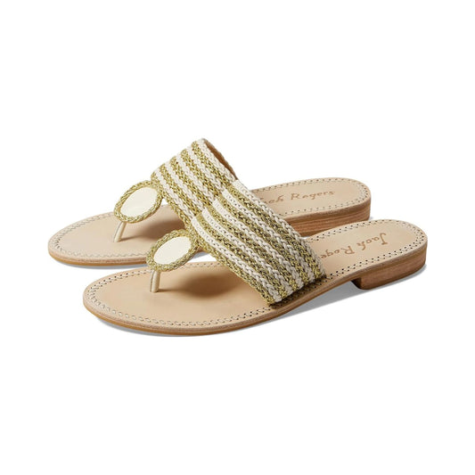 Sandalia Jack Rogers Jacks Rope Gold Metallic Ivory 112231JK02 - perspectiva