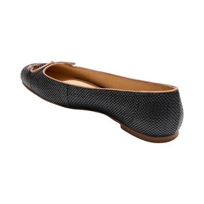 Balerina Jack Rogers Kenlyn Black Cafe Au Lait Rattan - detalle
