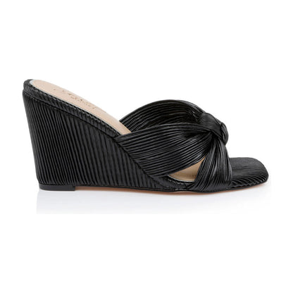 Mules de cuña Jewel Badgley Mischka Hype Black Mujer
