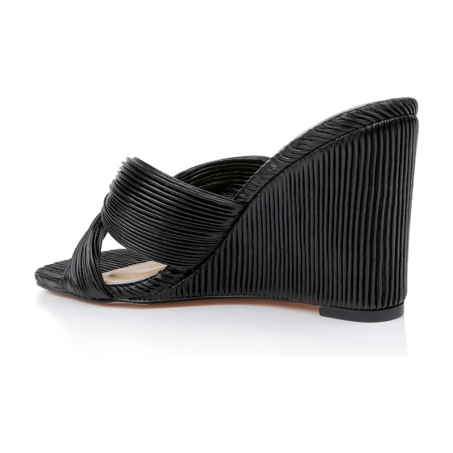 Mules de cuña Jewel Badgley Mischka Hype Black Mujer