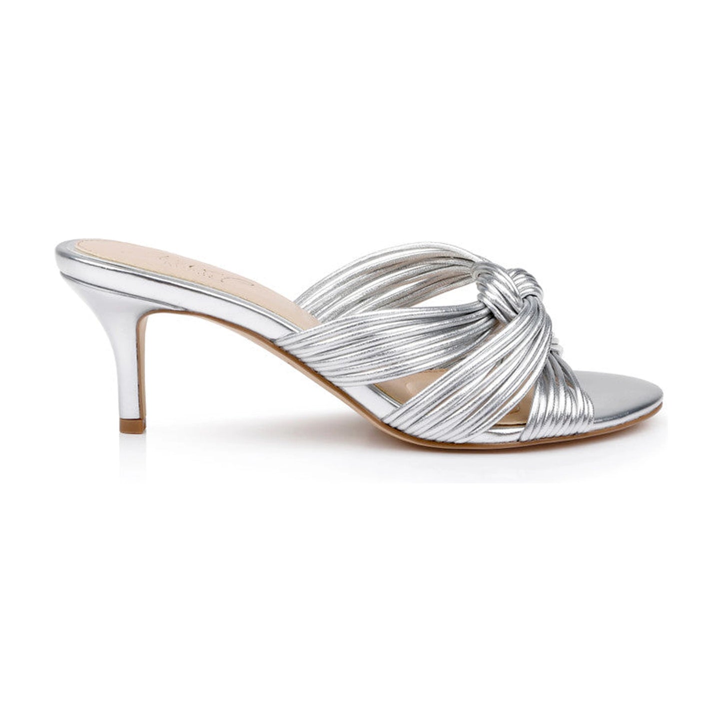 Mules de tacón Jewel Badgley Mischka Mia Silver Mujer