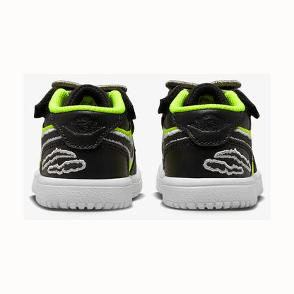 Tenis casuales Jordan JORDAN 1 LOW ALT SE (TD) Verde neón, negro y blanco Niños