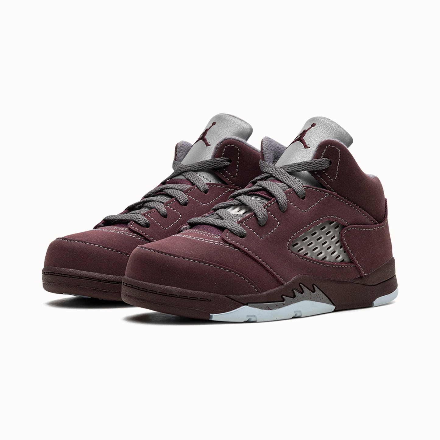 Tenis casuales Jordan JORDAN 5 RETRO SE (TD) Borgoña, gris y plateado Niños