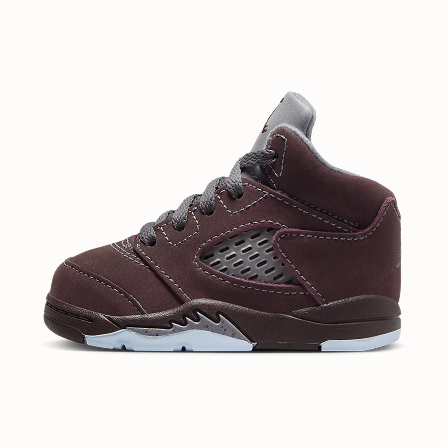 Tenis casuales Jordan JORDAN 5 RETRO SE (TD) Borgoña, gris y plateado Niños