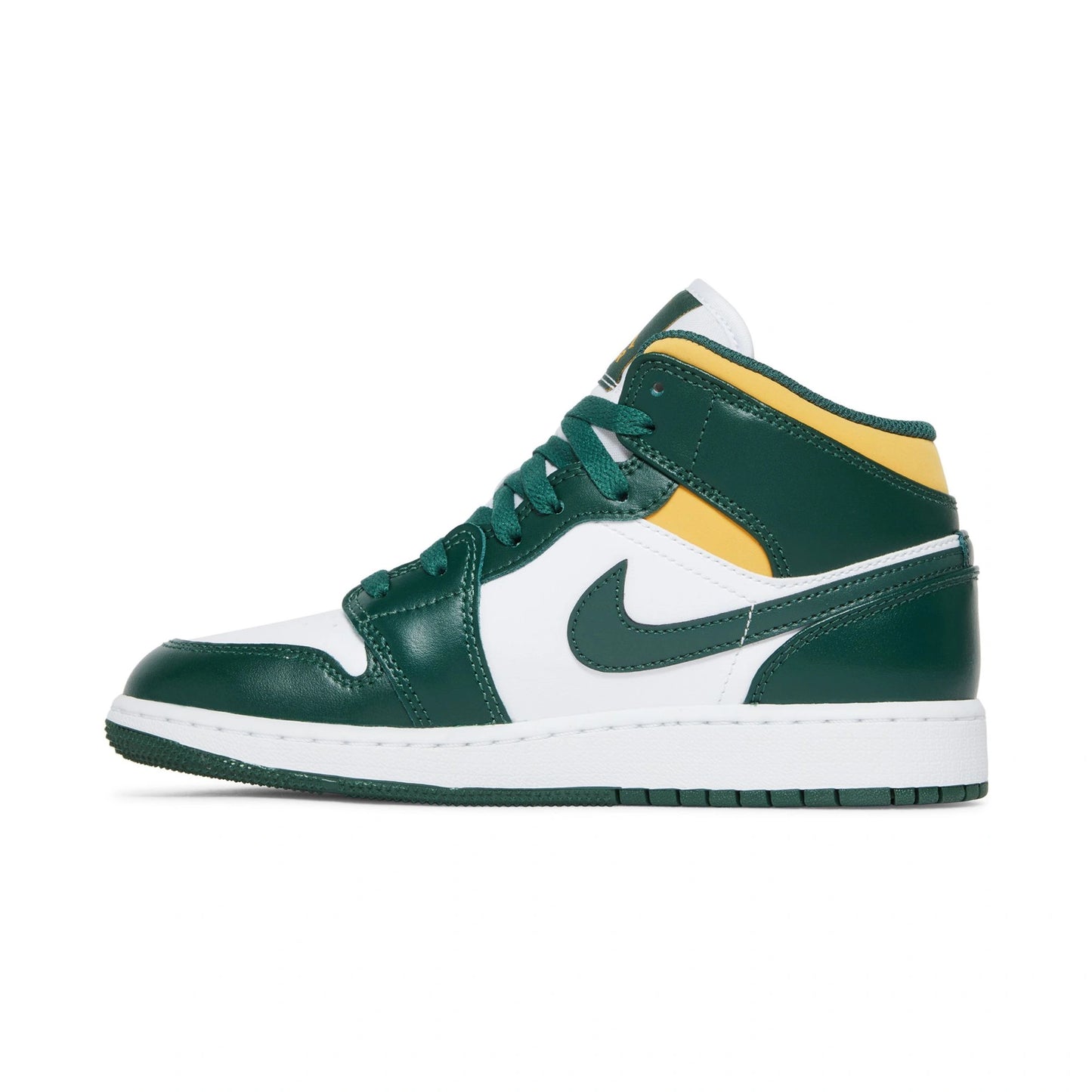 Tenis casuales Jordan AIR JORDAN 1 MID (GS) Verde, amarillo y blanco Niños