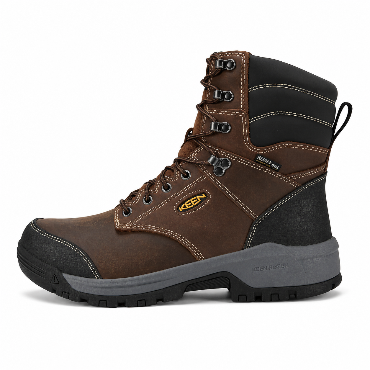 Botas de Trabajo KEEN Utility Evanston 8 Waterproof 600G Bison Black Hombre