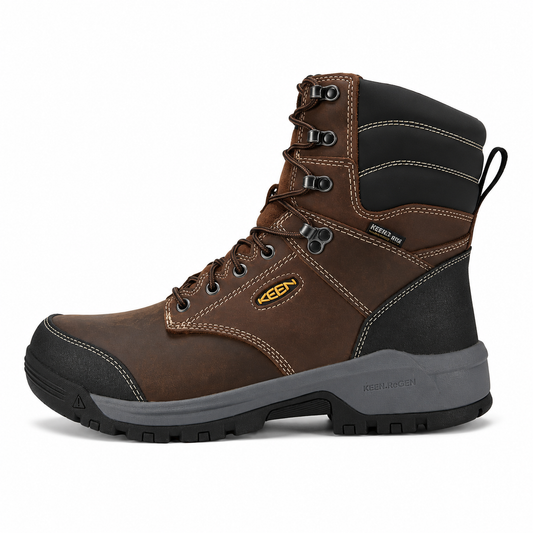 Botas de Trabajo KEEN Utility Evanston 8 Waterproof 600G Bison Black Hombre