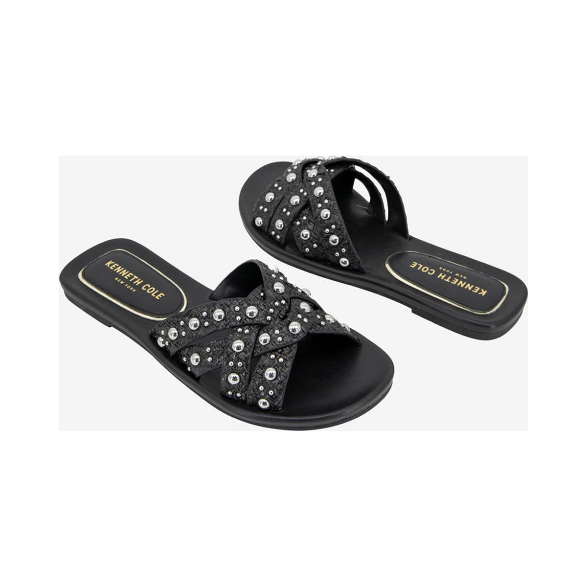 Kenneth Cole Jula Stud Black Raffia - lateral