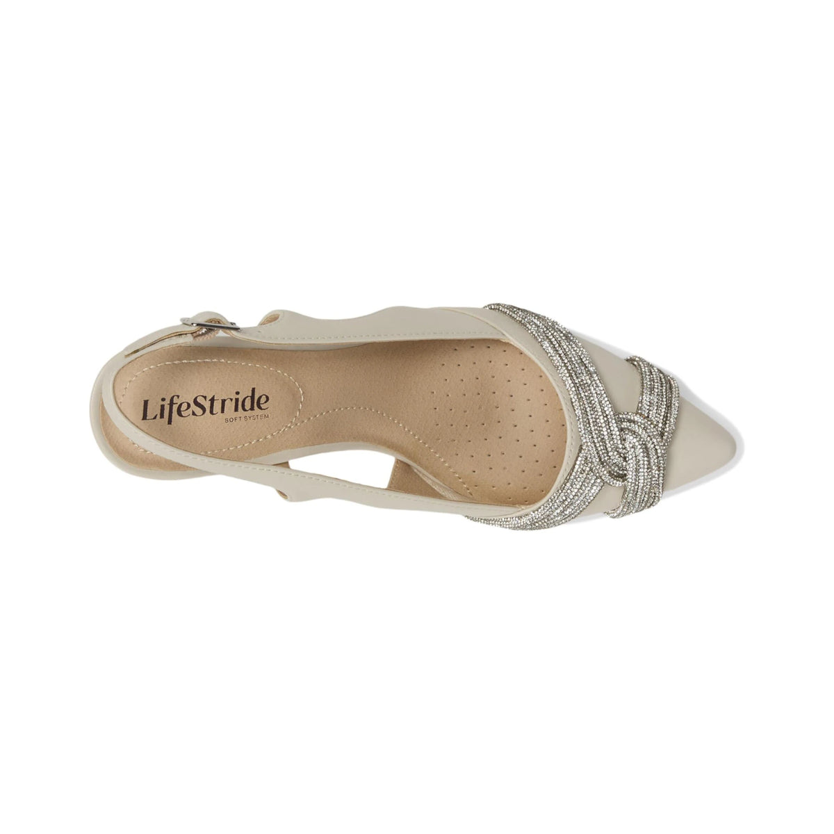Zapatos LifeStride Social Event Bone Smooth para mujer - lateral