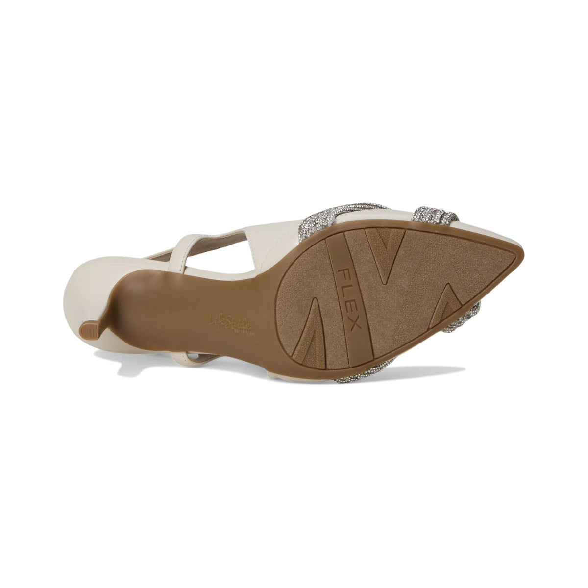 Zapatos LifeStride Social Event Bone Smooth para mujer - superior