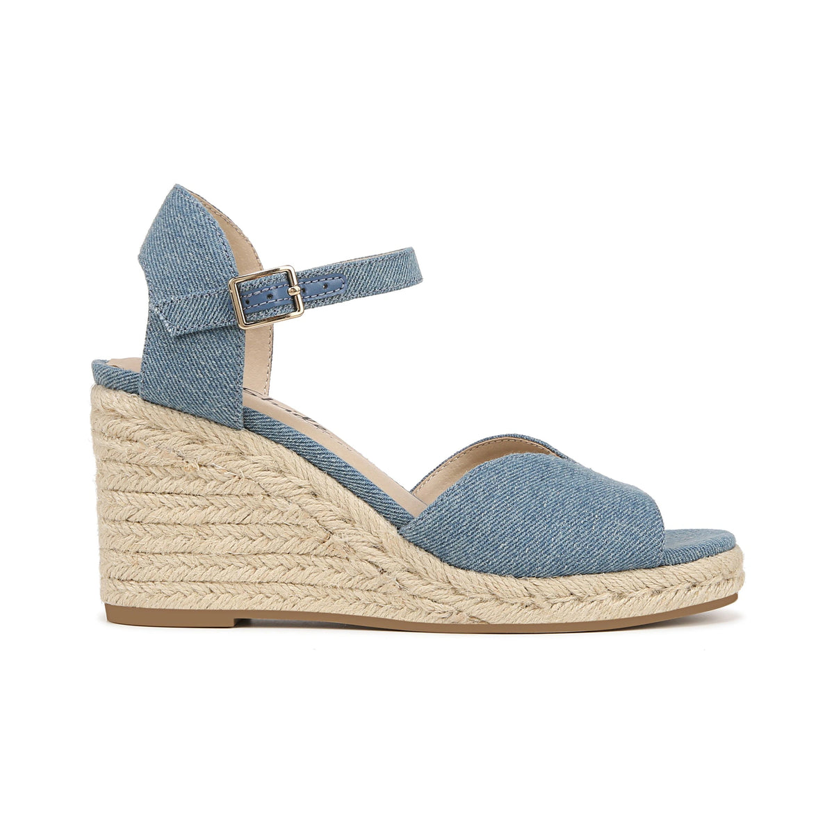 Sandalias de cuña LifeStride Tess Blue Denim para mujer - lateral