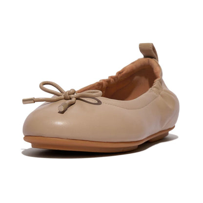 FitFlop Allegro Bow Leather Latte Beige - vista lateral