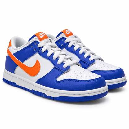 Tenis casuales Nike DUNK LOW GS Azul, naranja y blanco Niños