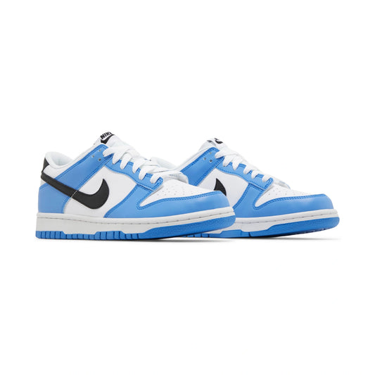 Tenis casuales Nike DUNK LOW GS Azul, naranja y blanco Niños