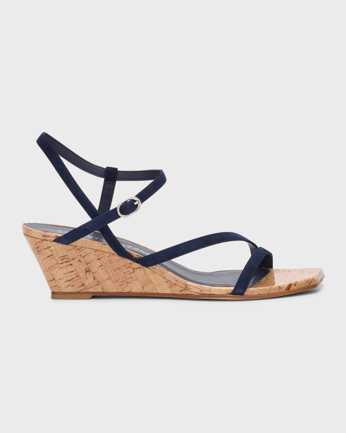Stuart Weitzman Oasis 50 Wedge Blue Steel - perspectiva