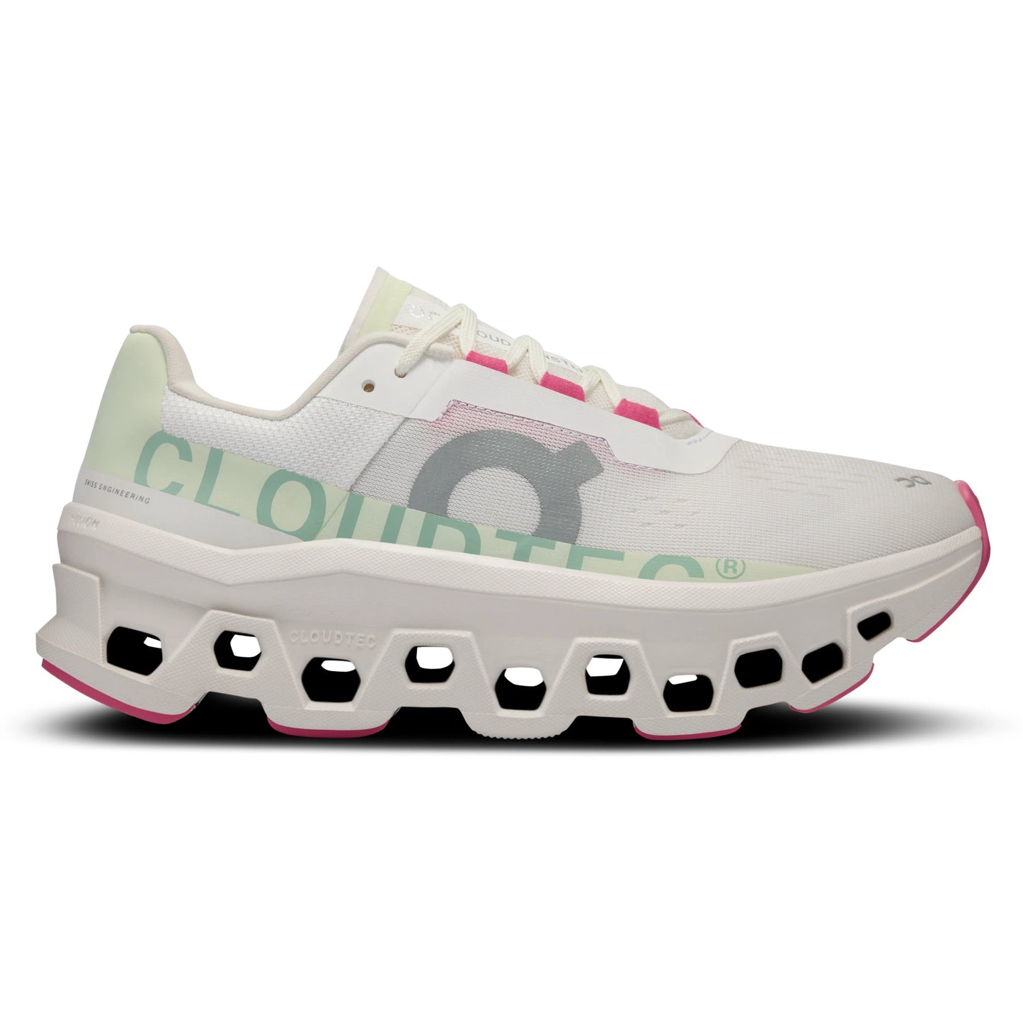 Tenis para Correr On Cloudmonster White Lima Mujer