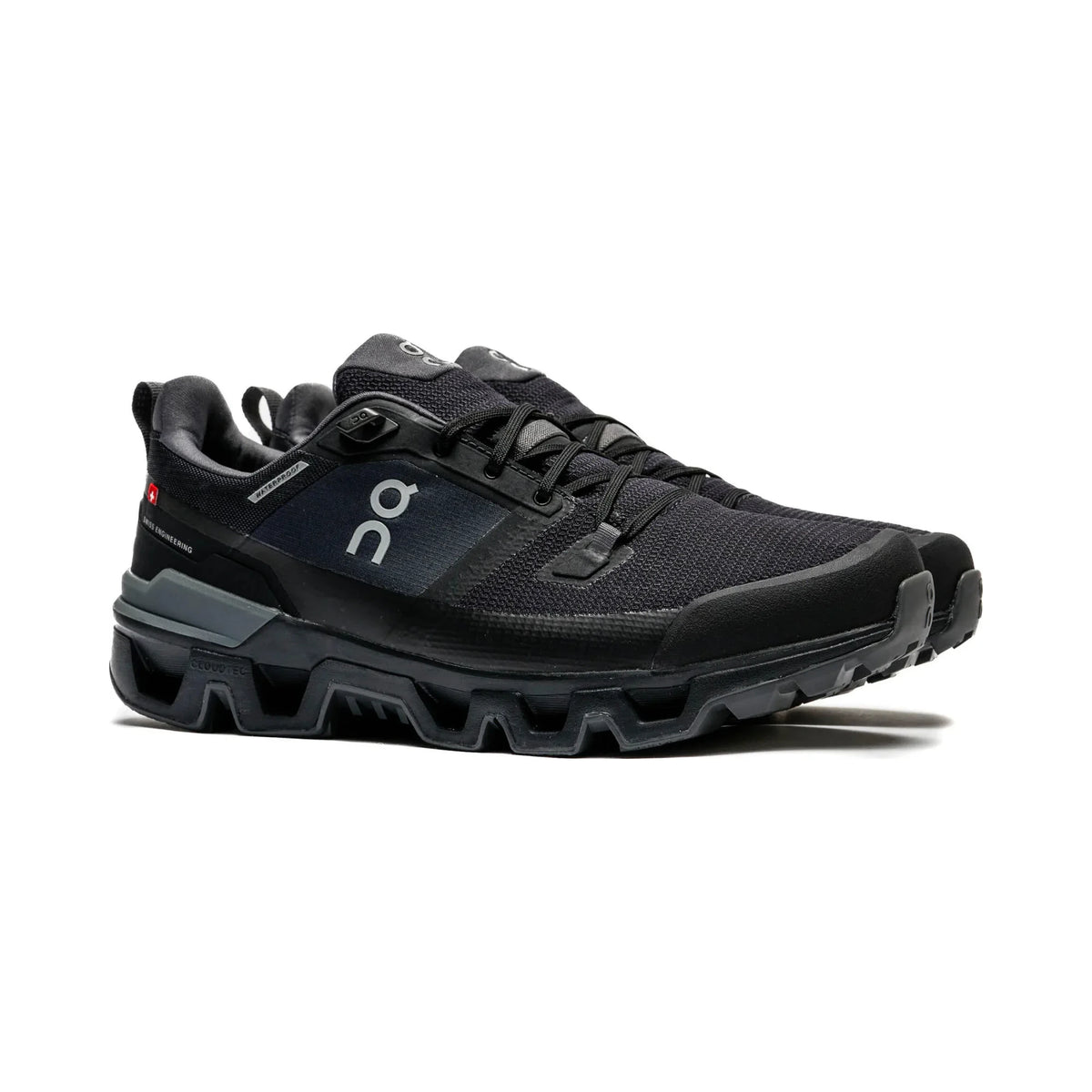 Tenis de senderismo On Cloudwander Waterproof Black Eclipse para hombre - perspectiva