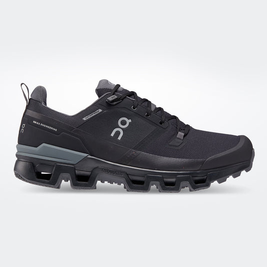 Tenis de Senderismo Impermeables On Cloudwander Waterproof Black Eclipse Hombre