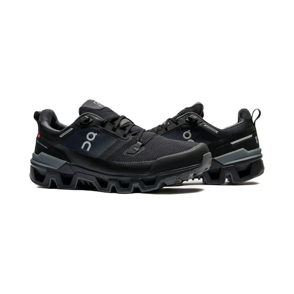 Tenis de senderismo On Cloudwander Waterproof Black Eclipse para hombre - lateral