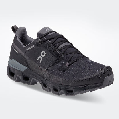 Tenis de Senderismo Impermeables On Cloudwander Waterproof Black Eclipse Hombre