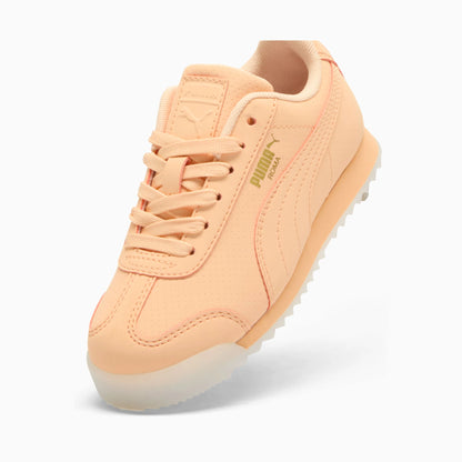 Tenis casuales Puma Roma Reversed Mist PS Rosa durazno y azul Niños
