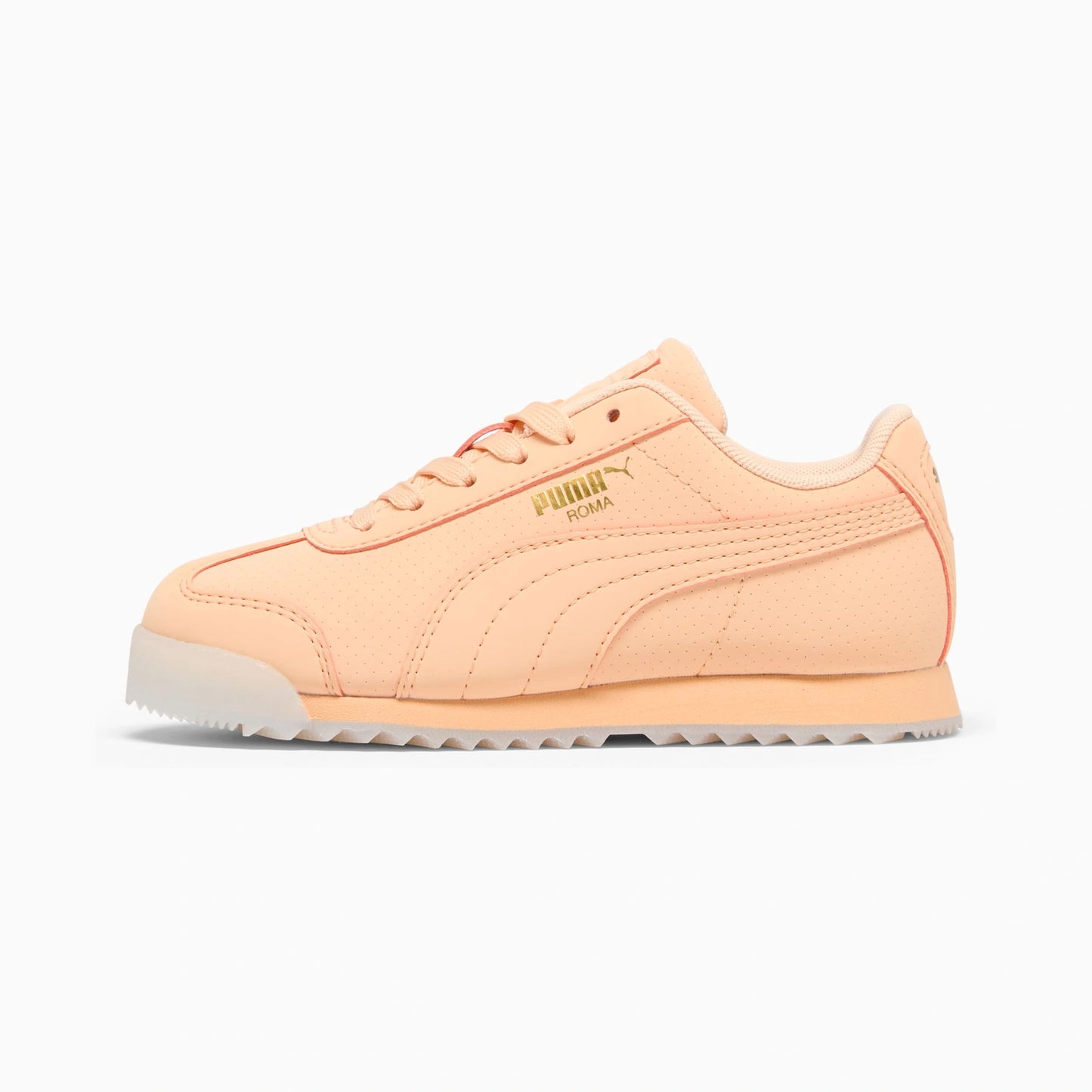 Tenis casuales Puma Roma Reversed Mist PS Rosa durazno y azul Niños