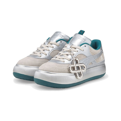 Tenis Puma x Pronounce Suede Mayu 2 Beige Metallic Silver Mujer