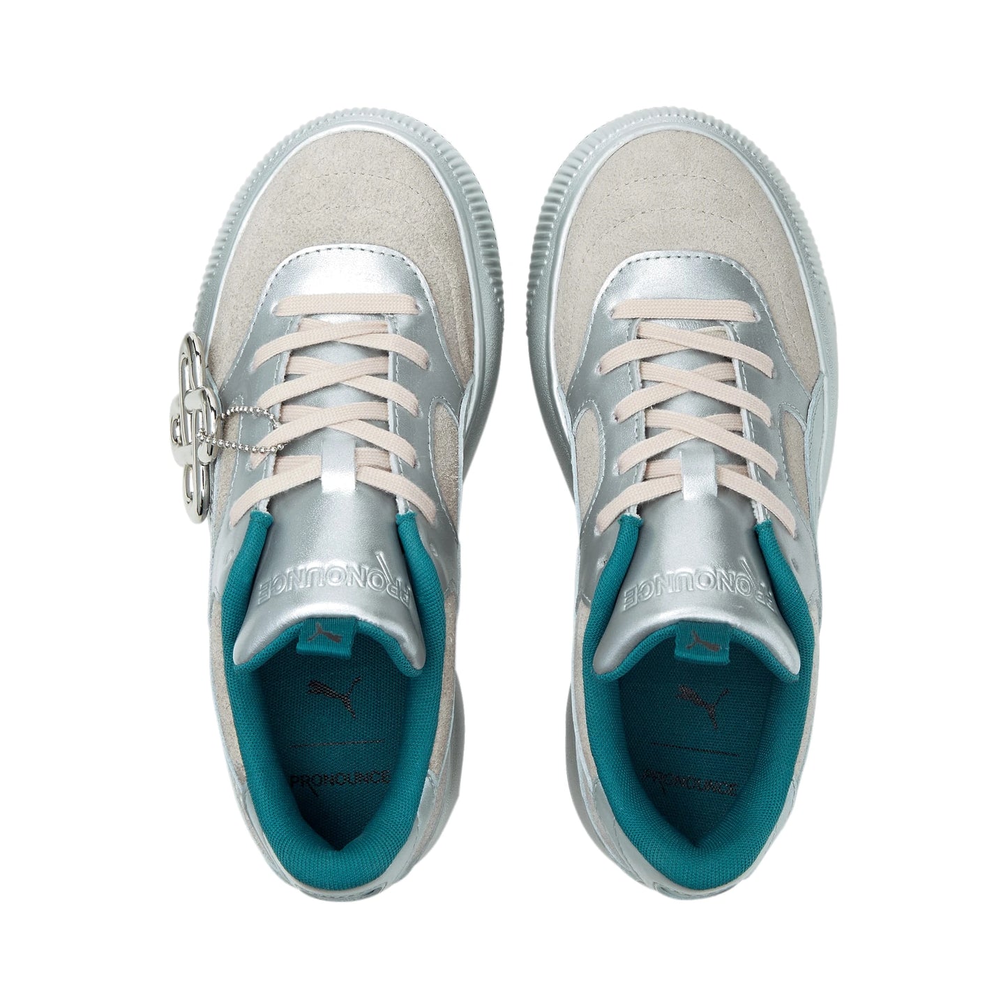 Tenis Puma x Pronounce Suede Mayu 2 Beige Metallic Silver Mujer
