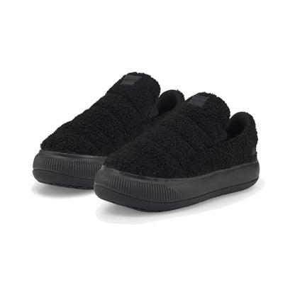 Tenis Puma Suede Mayu Slip-On Teddy Black Mujer