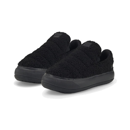 Tenis Puma Suede Mayu Slip-On Teddy Black Mujer
