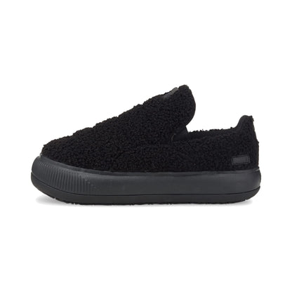 Tenis Puma Suede Mayu Slip-On Teddy Black Mujer