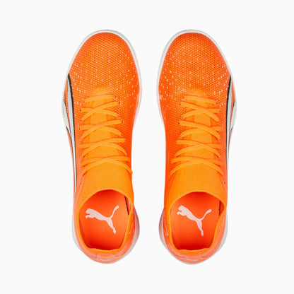 Tenis de Futbol Puma Ultra Match TT Ultra Orange White Blue Glimmer Hombre