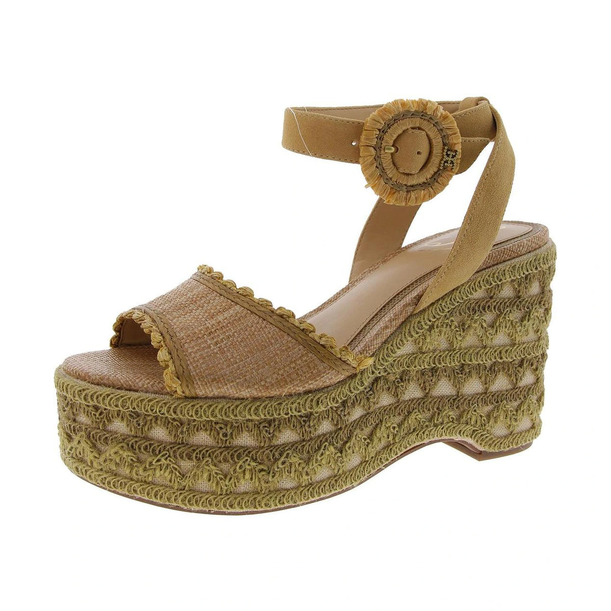 AMBER de Sam Edelman es un modelo de tenis casuales para mujer, disponible en beige, rafia y gamuza.