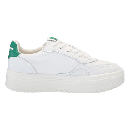Tenis de plataforma Sam Edelman Blaine White Botanical Green Mesh Mujer