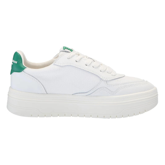 Tenis de plataforma Sam Edelman Blaine White Botanical Green Mesh Mujer