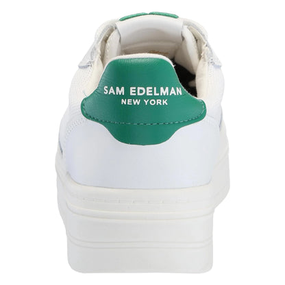 Tenis de plataforma Sam Edelman Blaine White Botanical Green Mesh Mujer