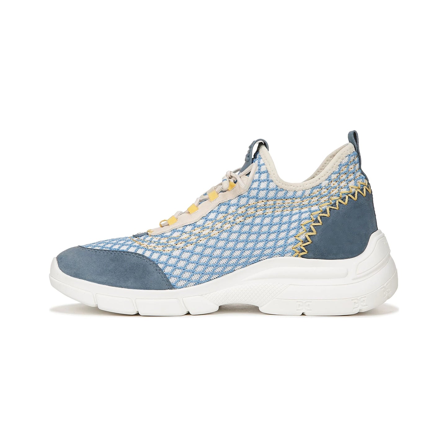 Tenis Sam Edelman Chelsie Yellow Knit Suede Mujer