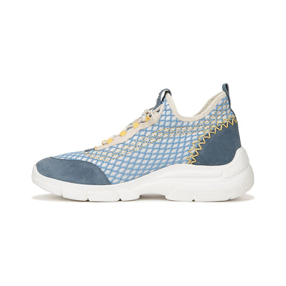 Tenis Sam Edelman Chelsie Yellow Knit Suede Mujer