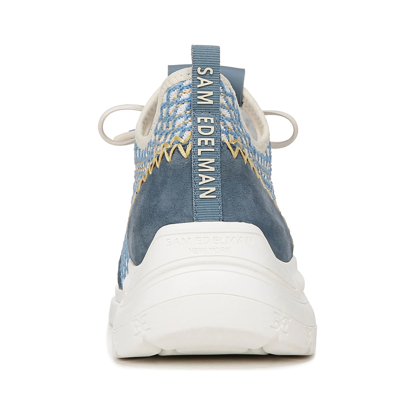 Tenis Sam Edelman Chelsie Yellow Knit Suede Mujer