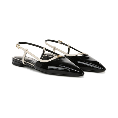Flats Sam Edelman Cohen Black White Patent Mujer