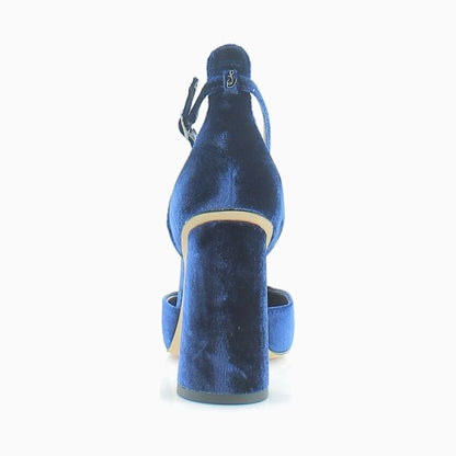 Tacones Sam Edelman Cristine Como Blue Black Velvet Mujer