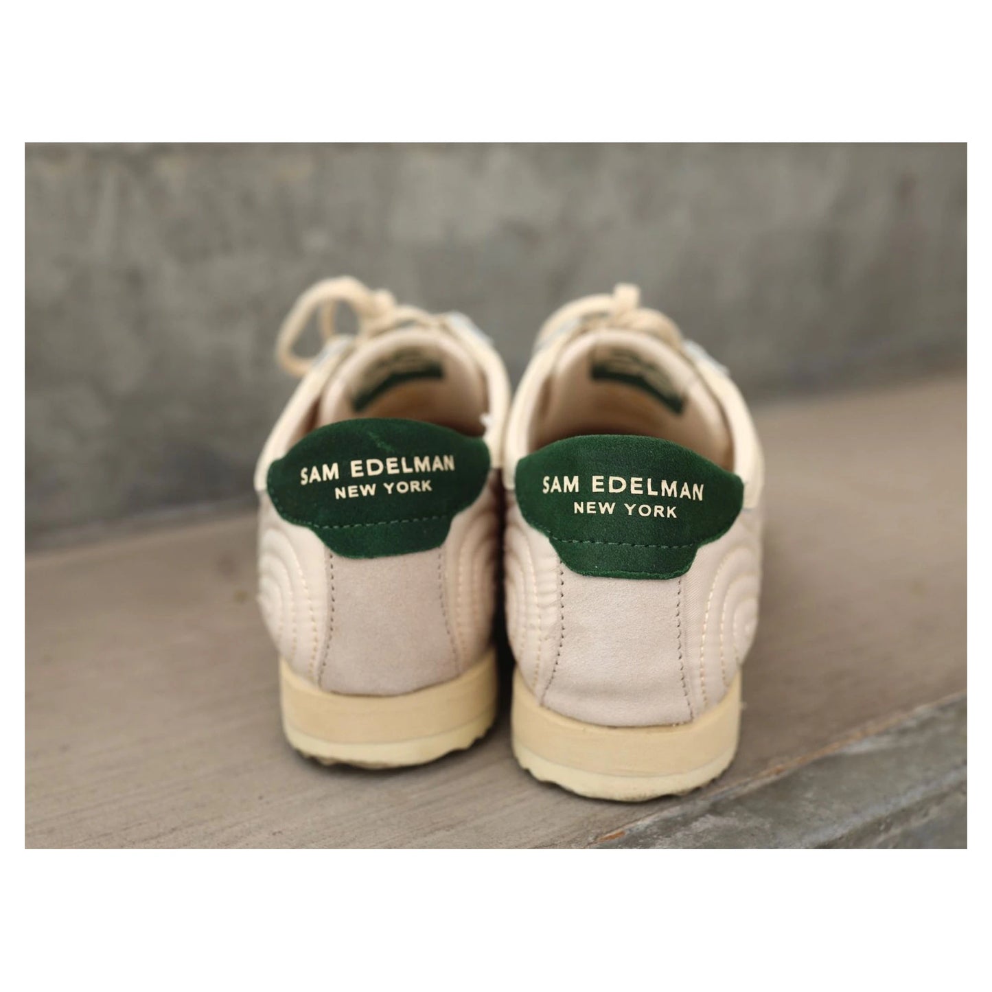 Tenis Sam Edelman Isabel Ivory Green Nylon Mujer