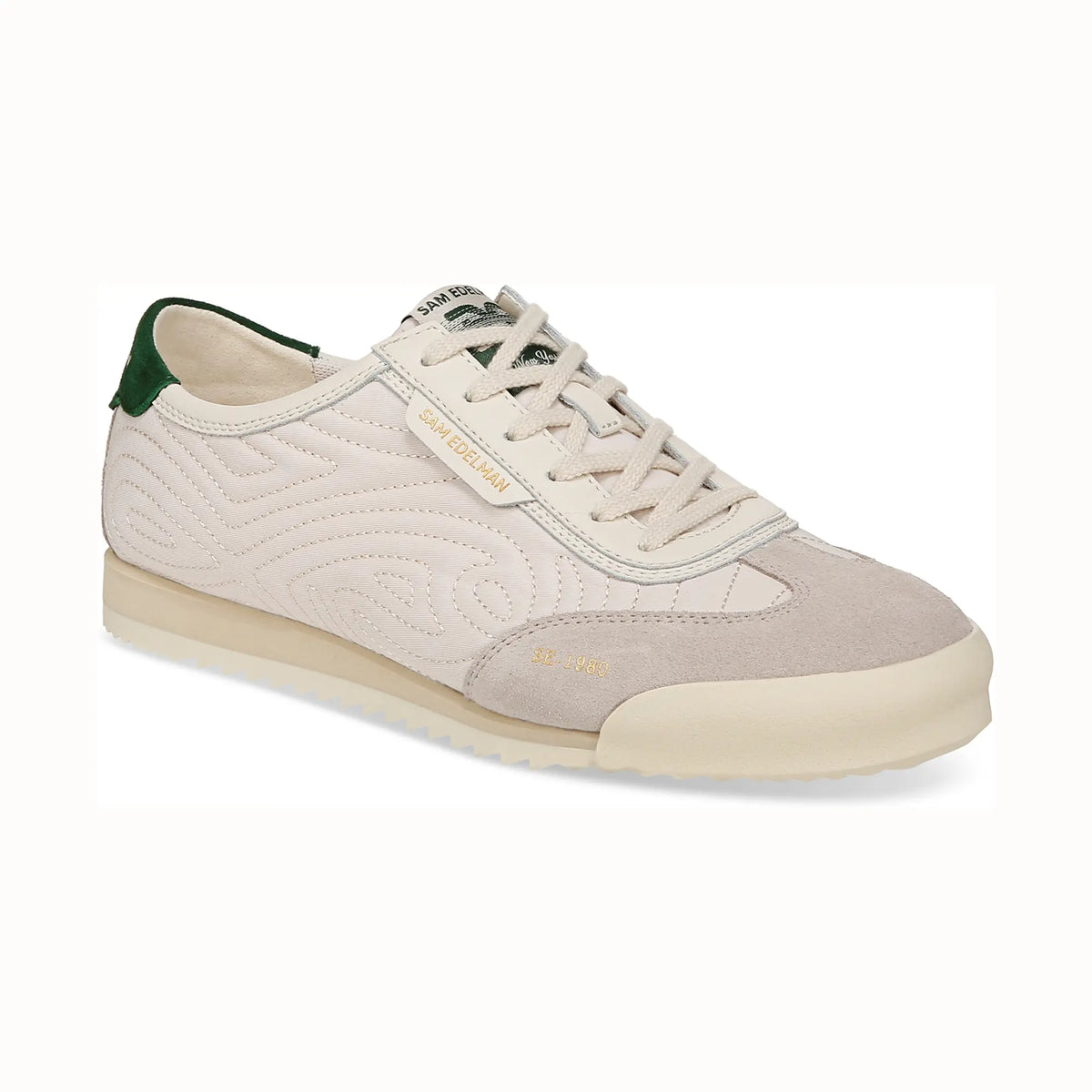 Tenis Sam Edelman Isabel Ivory Green Nylon Mujer
