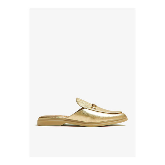 Mules tipo mocasín Sam Edelman Kira Gold Leather Mujer