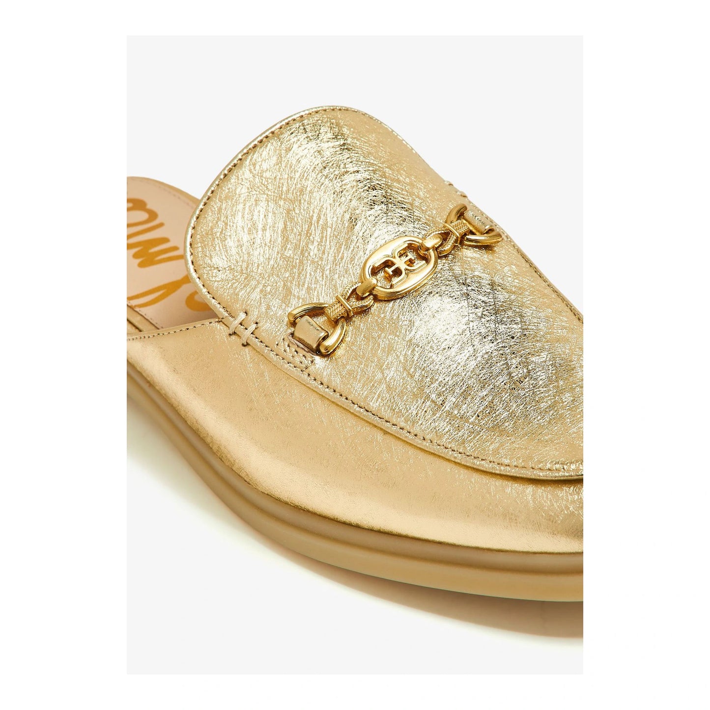 Mules tipo mocasín Sam Edelman Kira Gold Leather Mujer