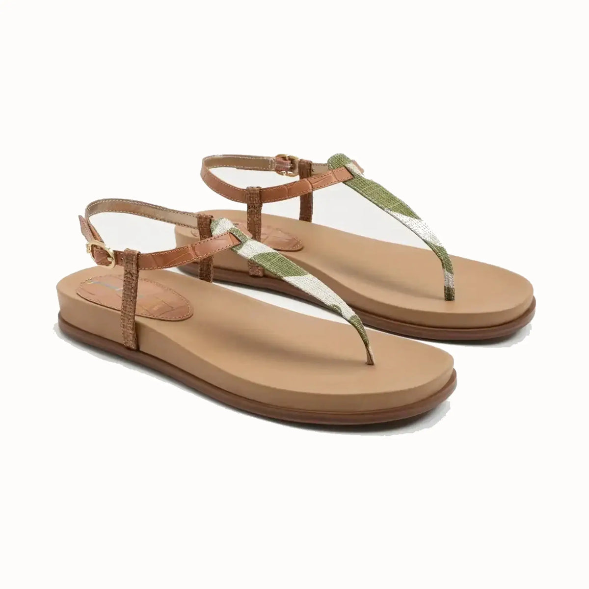 Sandalias Sam Edelman Naomi Green Zebra Linen Mujer