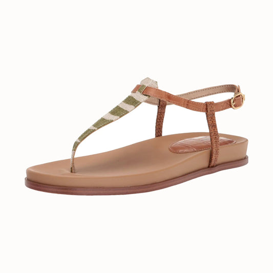 Sandalias Sam Edelman Naomi Green Zebra Linen Mujer
