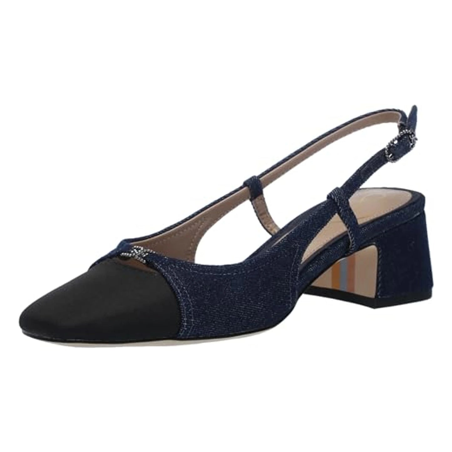 Tacones Sam Edelman Tarra Navy Denim Black Mujer